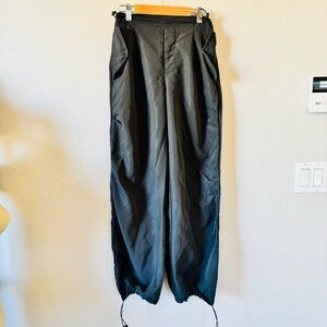 Y2k‎ ICON Black Drawstring Parachute Pants in Black XS